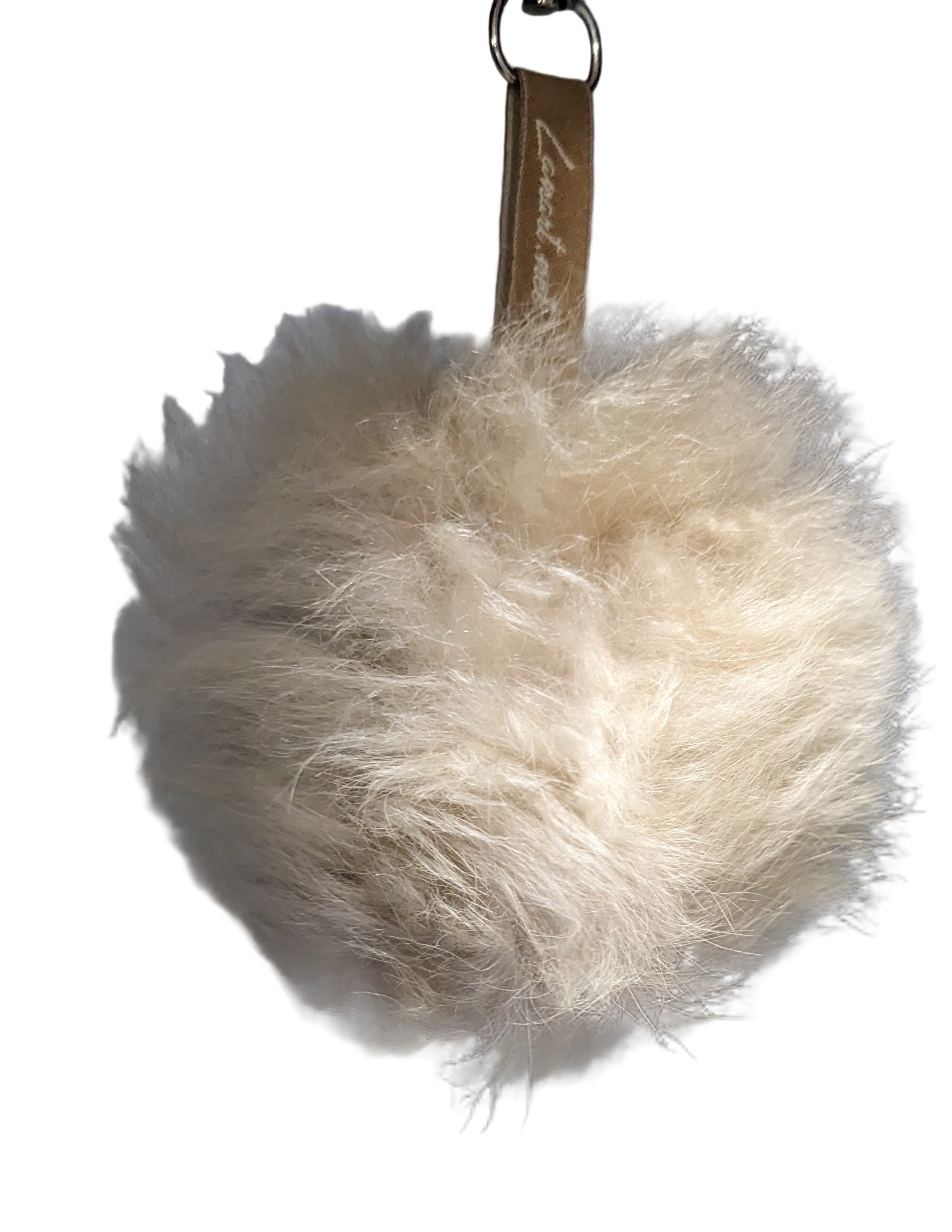 Plush Pompom Charm: Natural