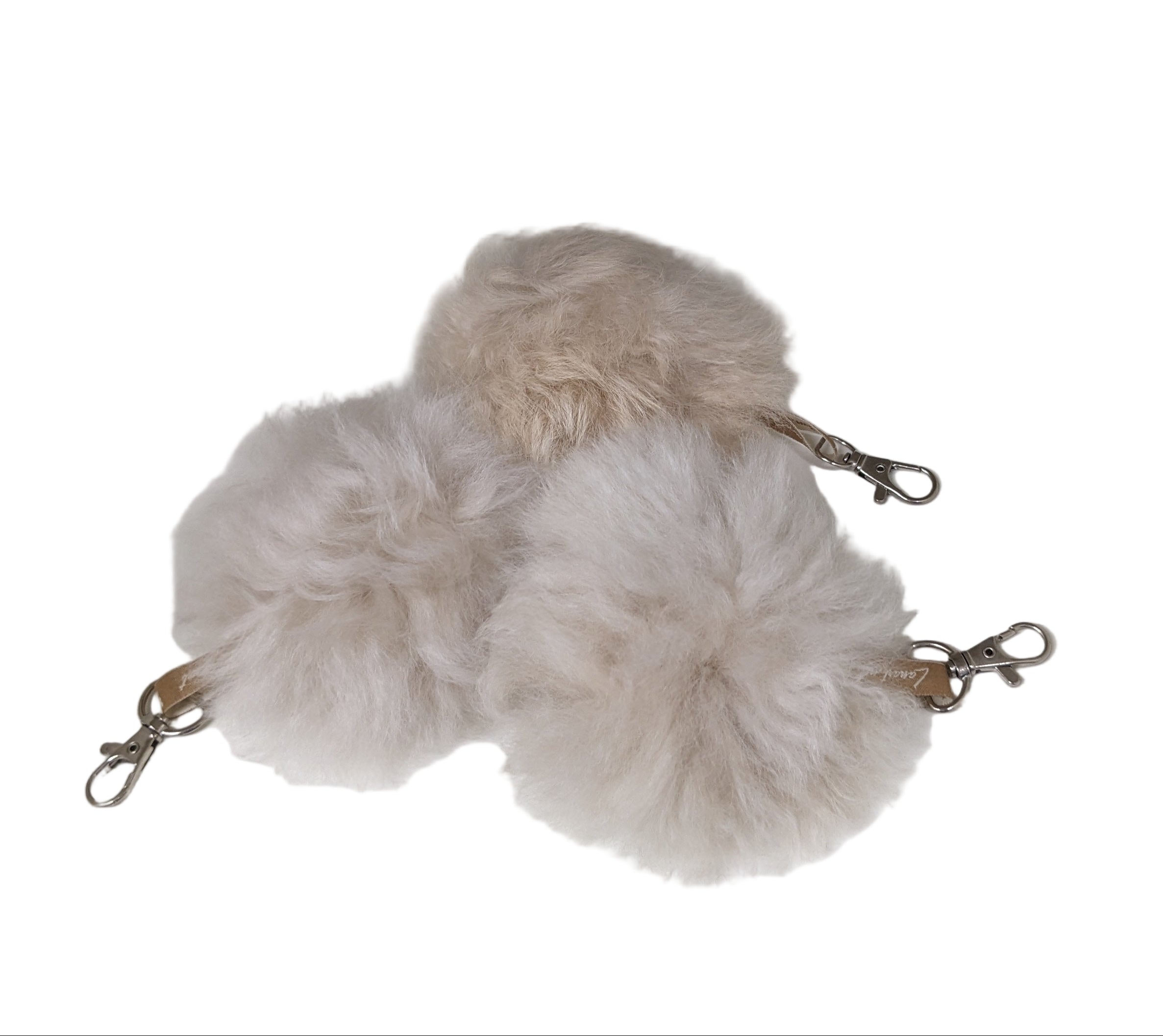 Plush Pompom Charm: Natural