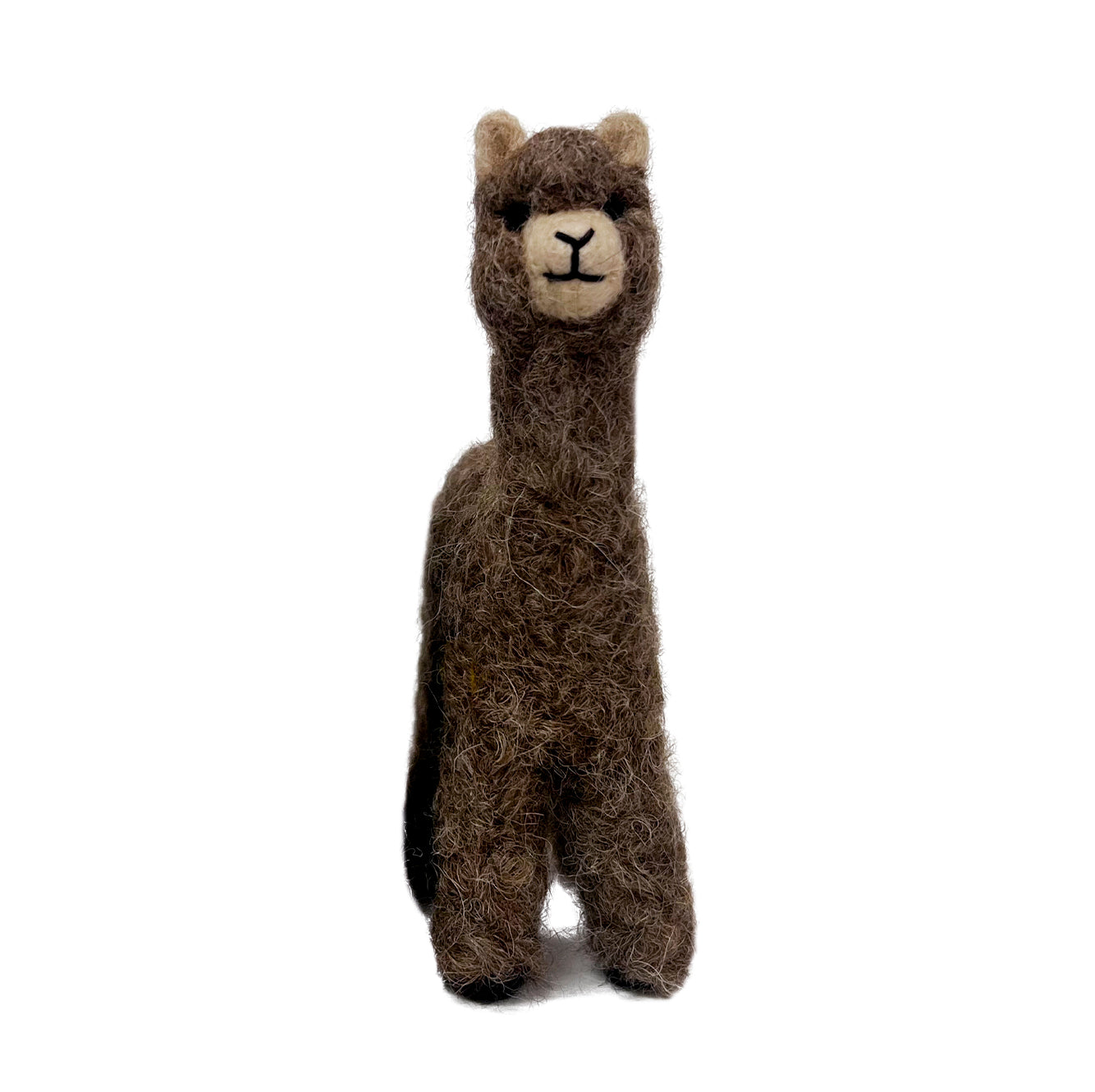 Lanart original felted alpaca figure in natural brown