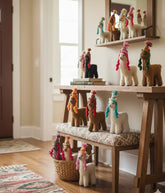 Authentic alpaca fiber animal ornament made in Peru