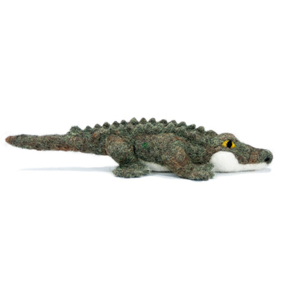 Crocodile: Felted Alpaca Sculpture