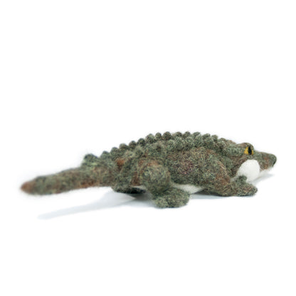 Crocodile: Felted Alpaca Sculpture