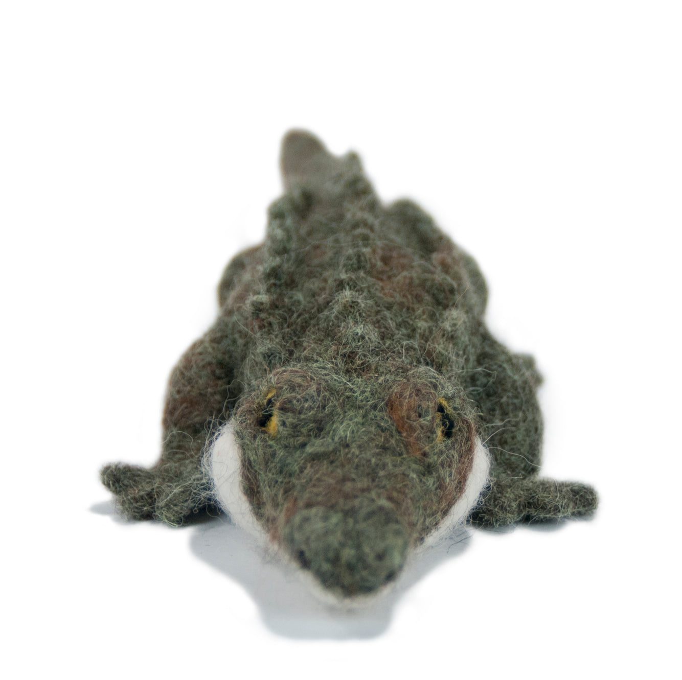 Crocodile: Felted Alpaca Sculpture