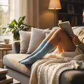 Cubism Baby Alpaca Socks - Carolina Blue - Lanart Alpaca