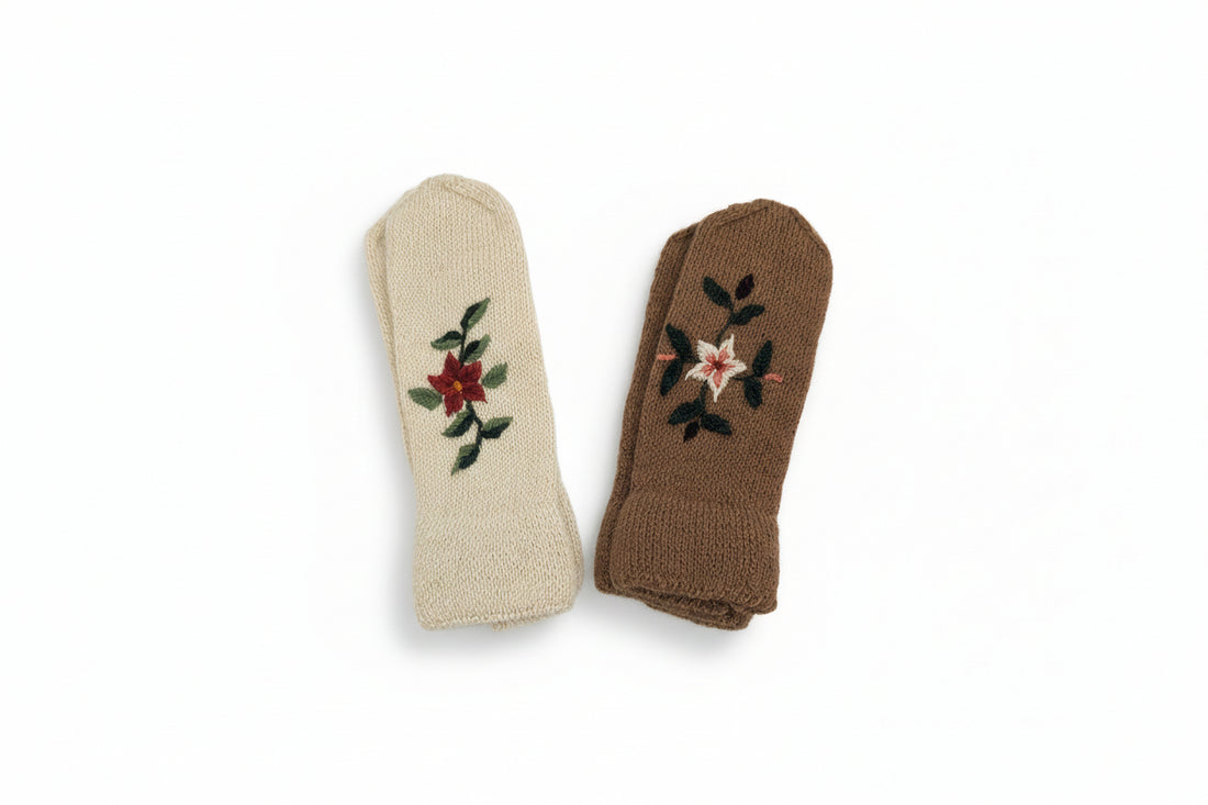 Embroidered Mittens SAMPLE