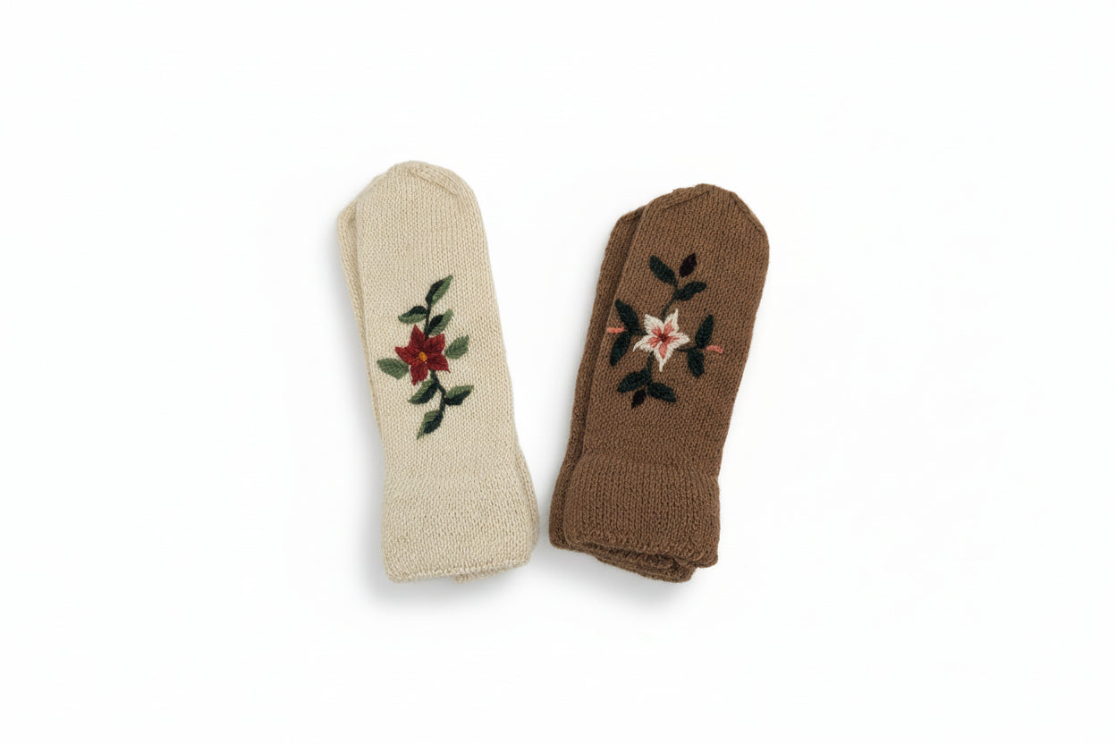 Embroidered Mittens SAMPLE