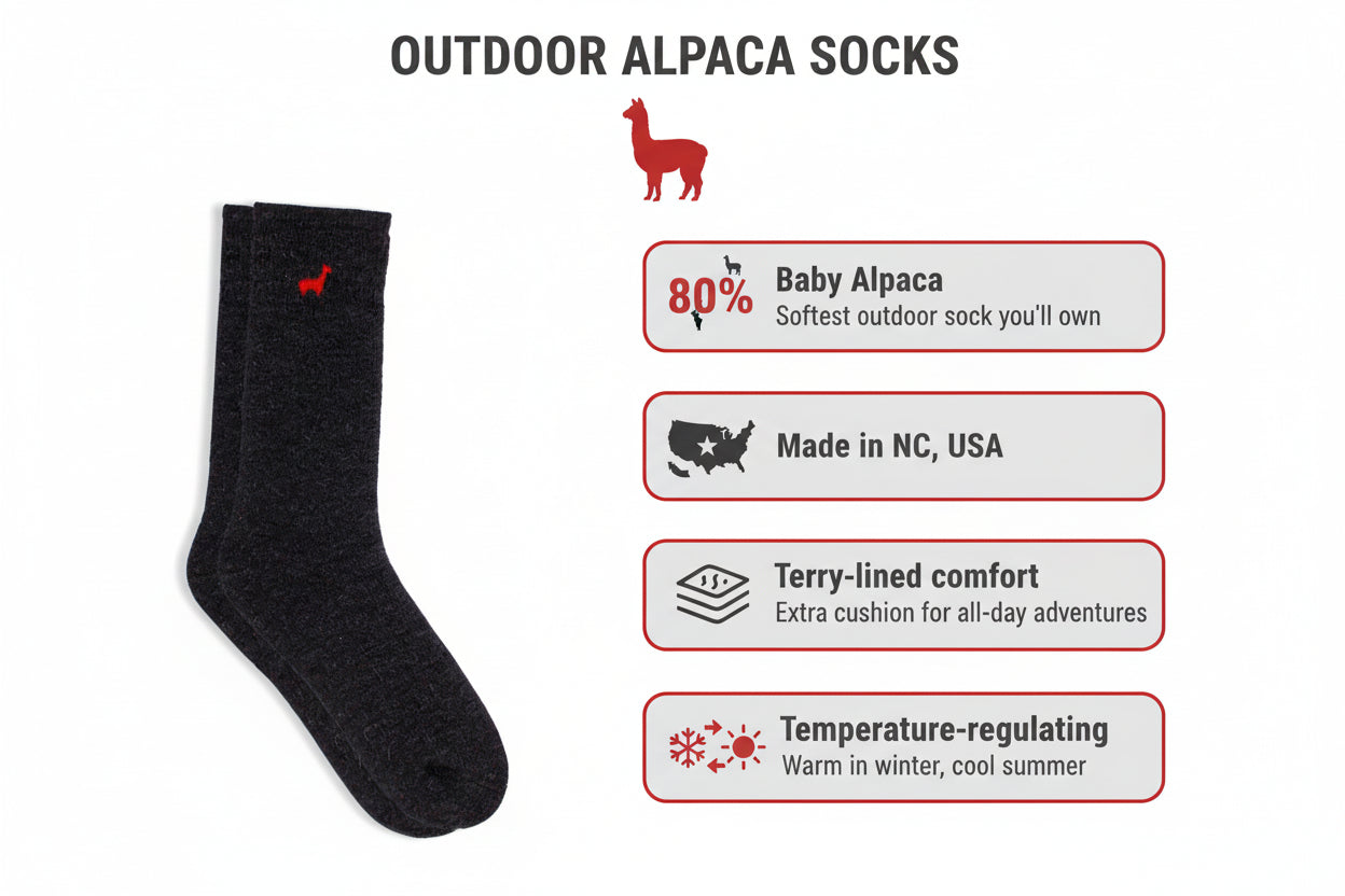 Everest Outdoor Alpaca Socks Charcoal