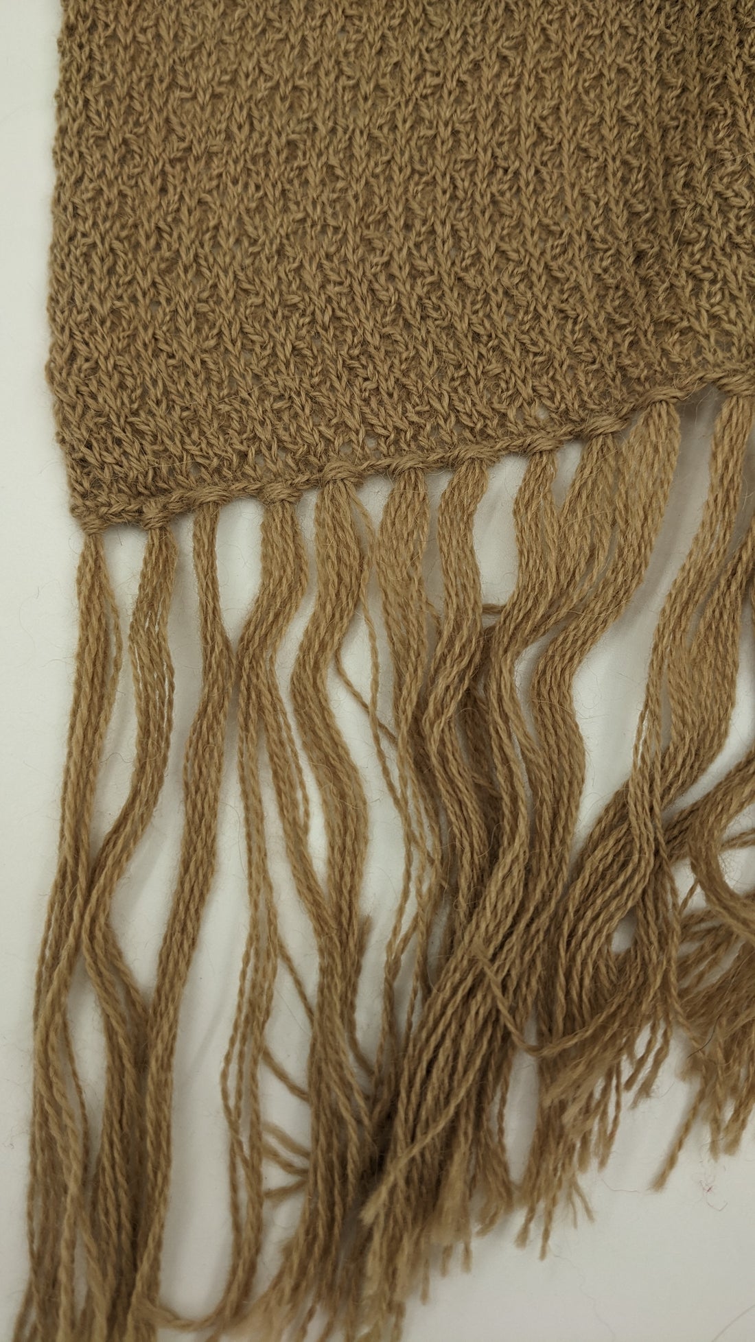 Shawl Baby Alpaca w/Fringe-Taupe