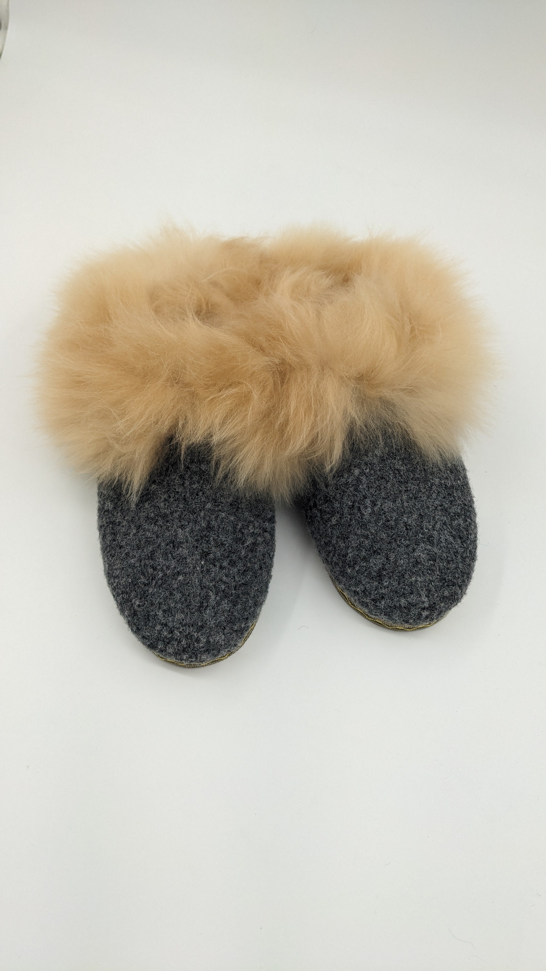 Boucle Fur Trimmed Slippers-SAMPLE
