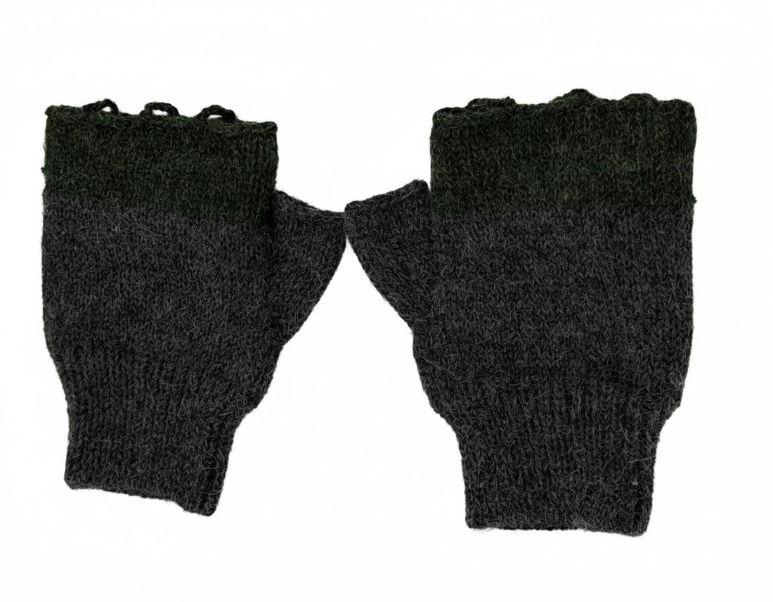 Two-tone Fingerless Gloves