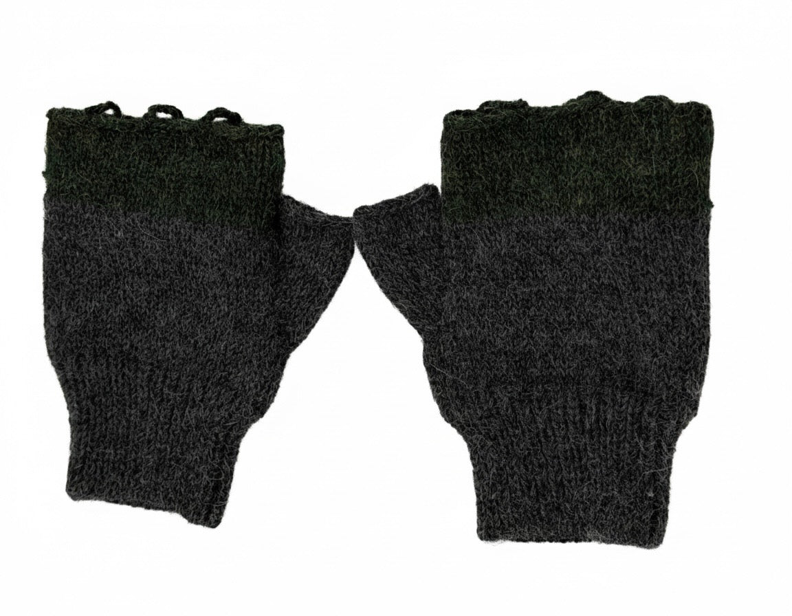 Two-tone Fingerless Gloves