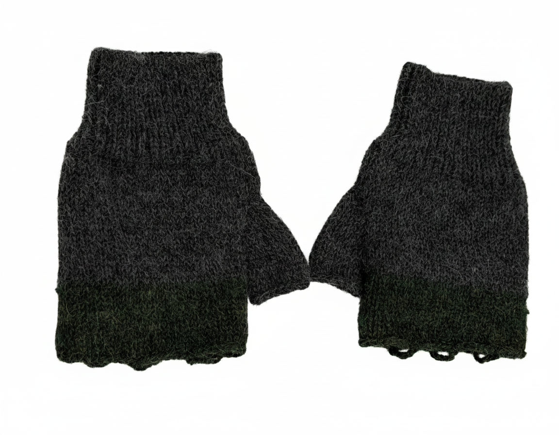 Two-tone Fingerless Gloves