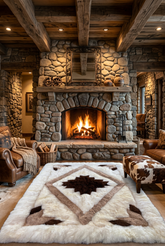 Shop our handmade alpaca fur rug or wall hanging. Meticulously crafted with iconic geomettric patterns, it&