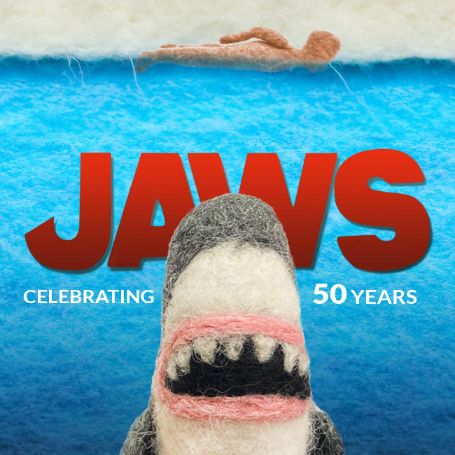 Felt shark model with &