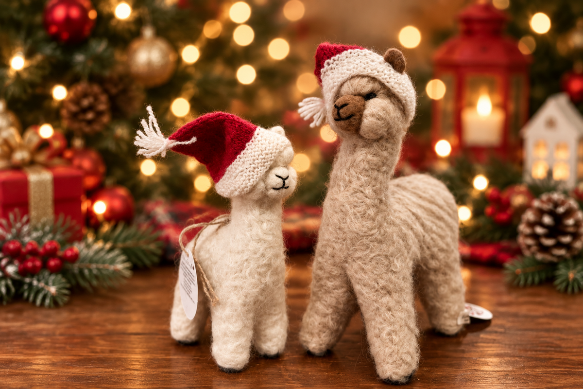 santa hats perfect for one ear tilting