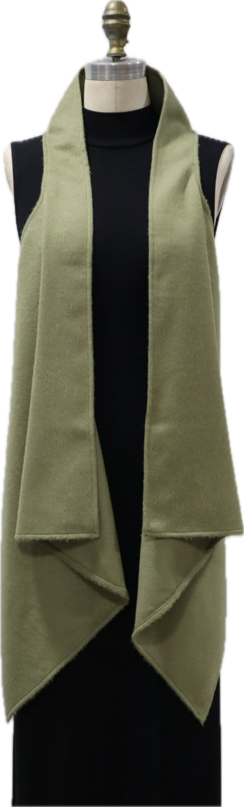 Sleeveless Olive Vest