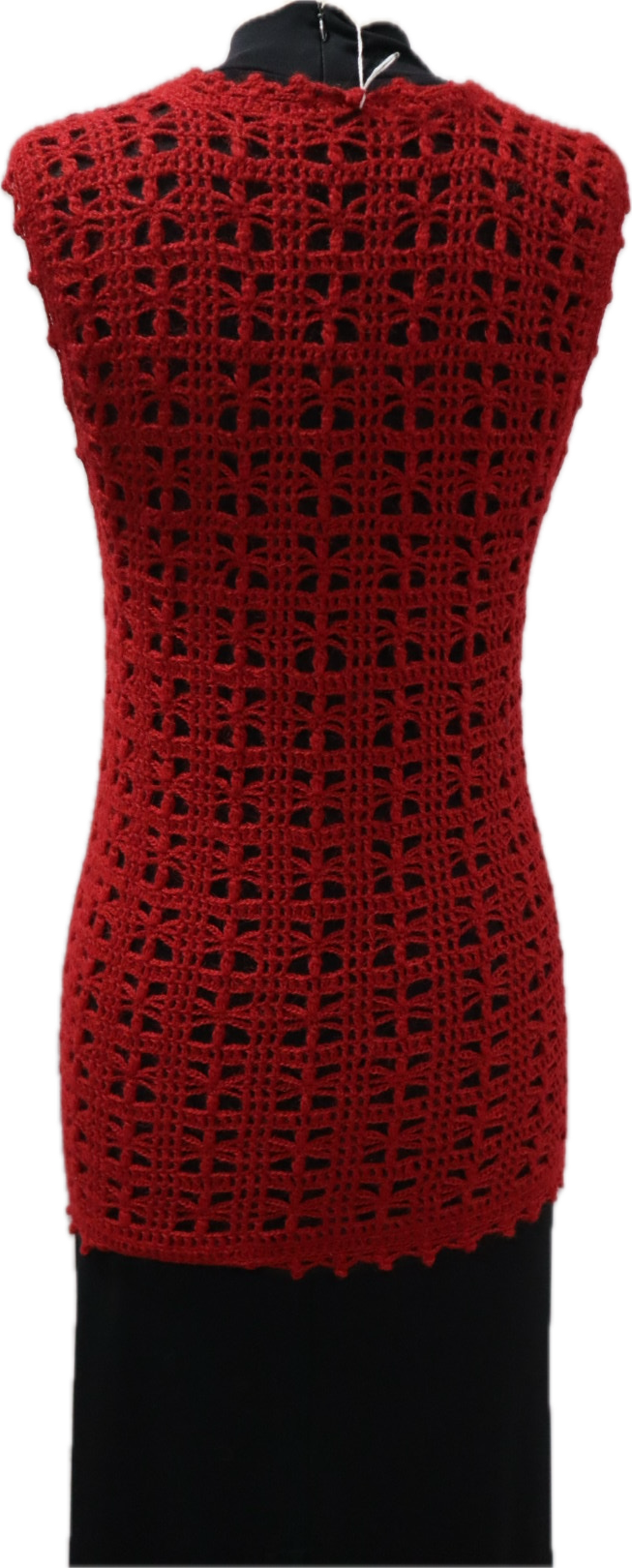 Baby Alpaca Overlay Dress: Red