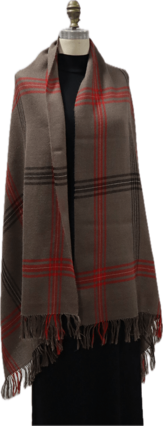 Classic Plaid Shawl - Lanart Alpaca