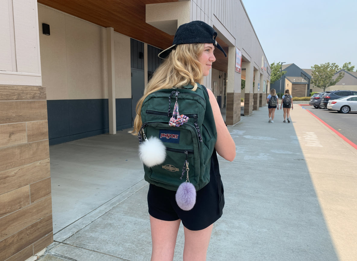 Plush Pompom Charm: Natural