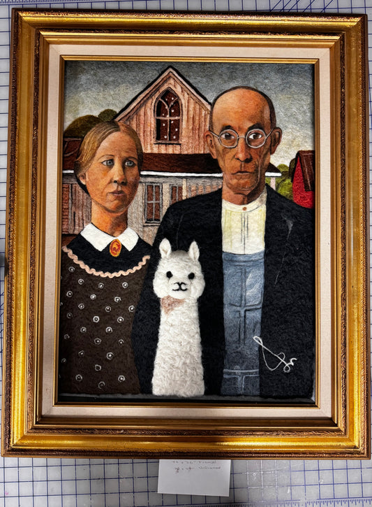 Gothic Alpaca Felted Portrait