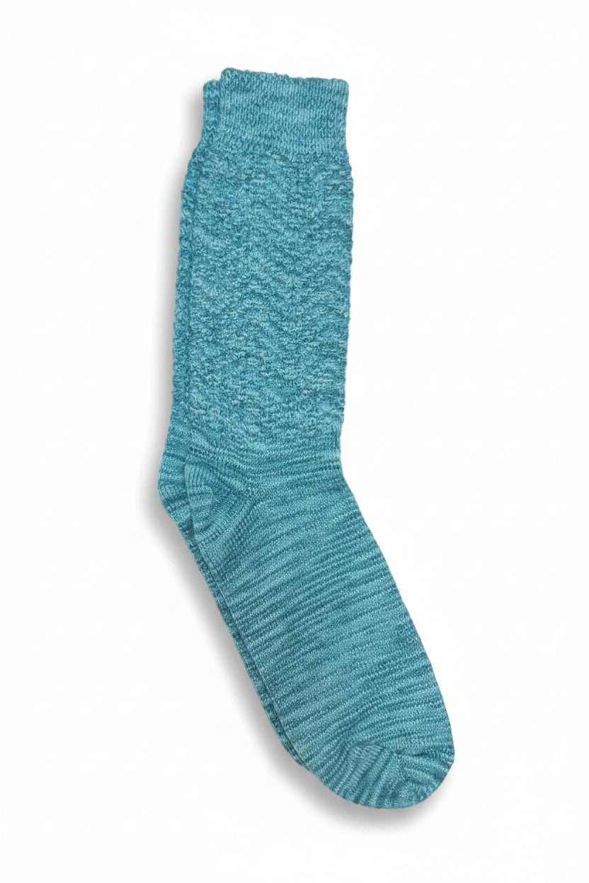Stella Teal Hand-Painted Socks