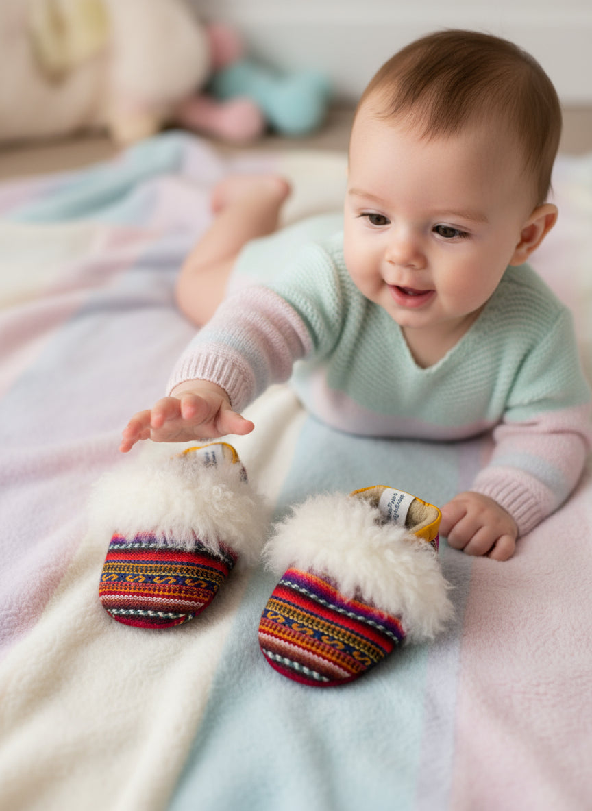 Baby Fur Trim Slippers