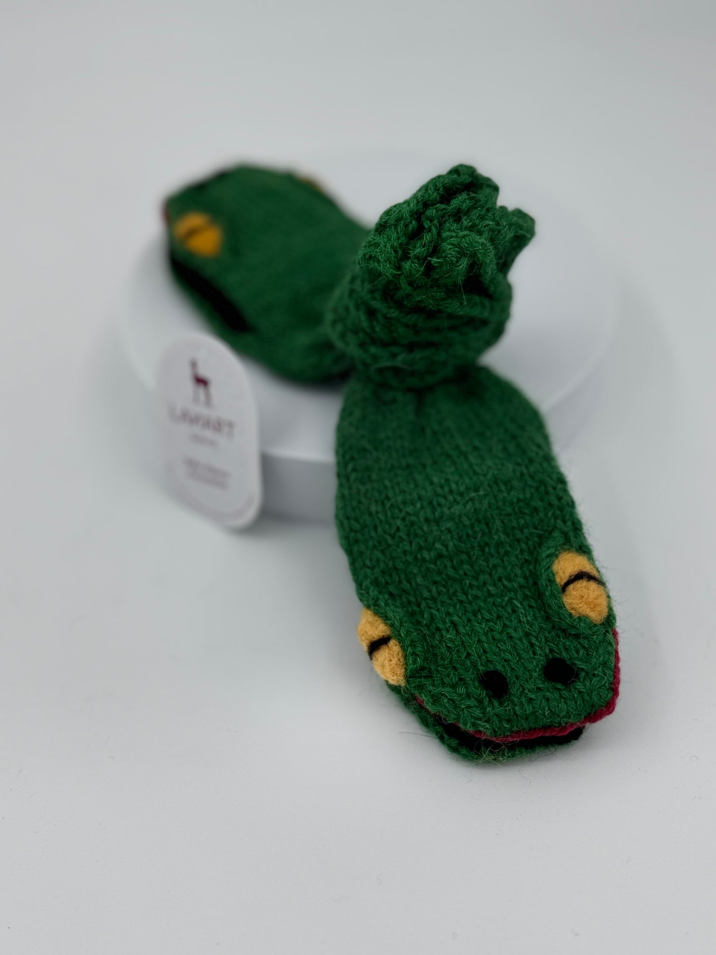 Frog Kid's Hand Knit Alpaca Mittens