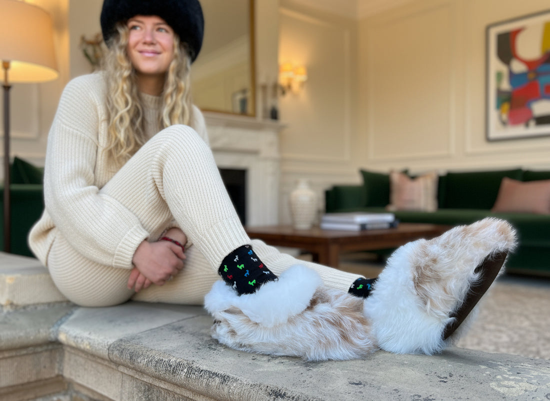 Reversible Fur House Slipper