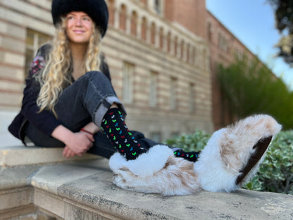 Reversible Fur House Slipper