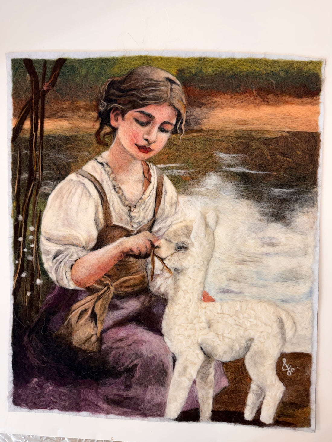 The Shepherdess With Her Alpaca