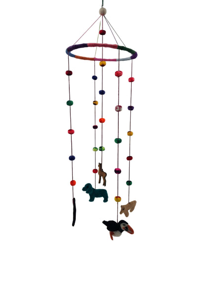 Whimsy Crib Mobile: Soft Fiber Decor