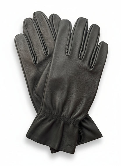 Leather Gloves Black: SAMPLE