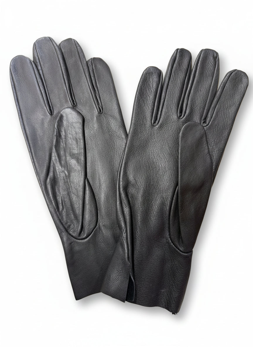 Leather Gloves Black: SAMPLE
