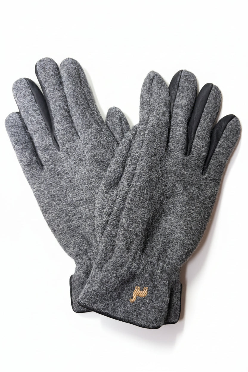 Felted Dress Gloves-Gray: SAMPLE