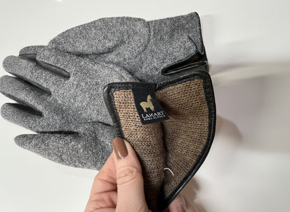 Felted Dress Gloves-Gray: SAMPLE