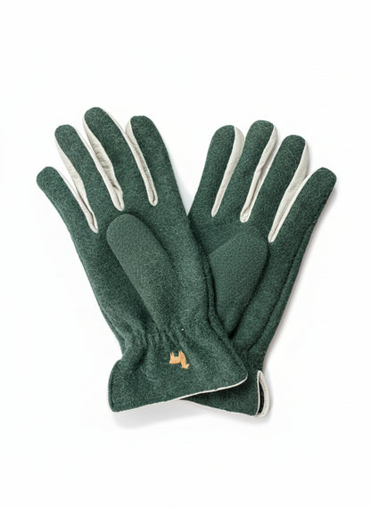 Felted Dress Gloves Green: SAMPLE