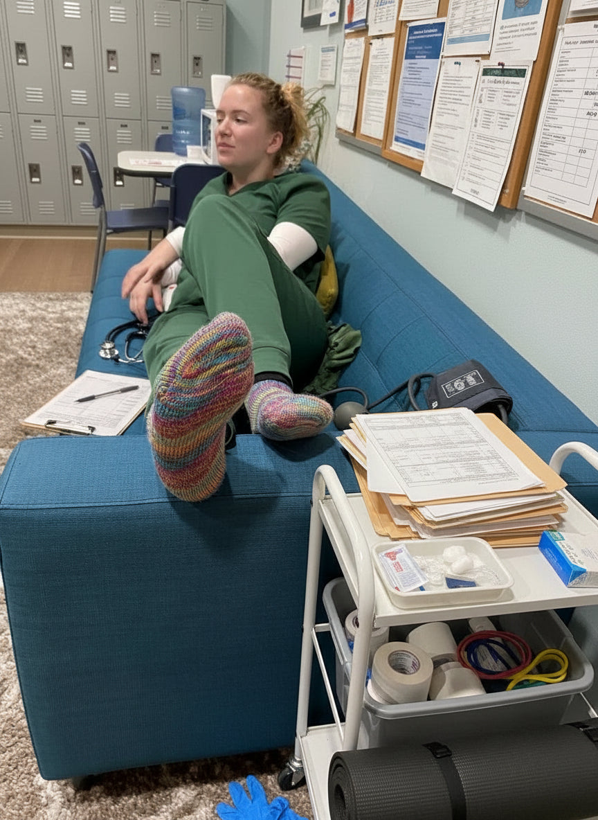 Stella Handpainted Socks-Candy