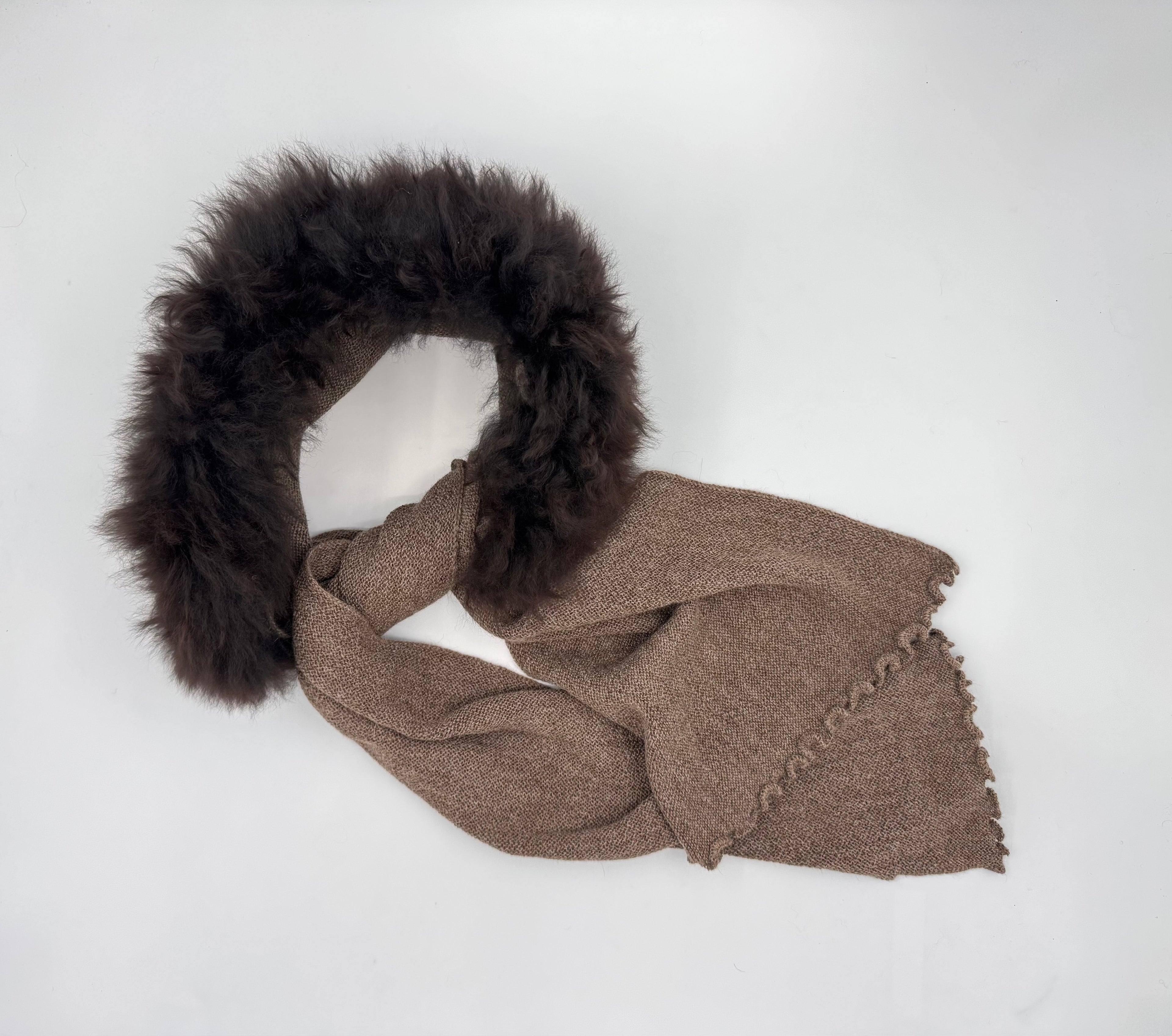 Glamour Links Scarf: Baby Alpaca Fur