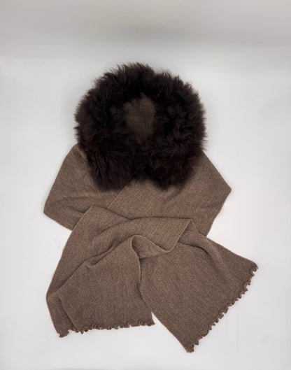 Glamour Links Scarf: Baby Alpaca Fur