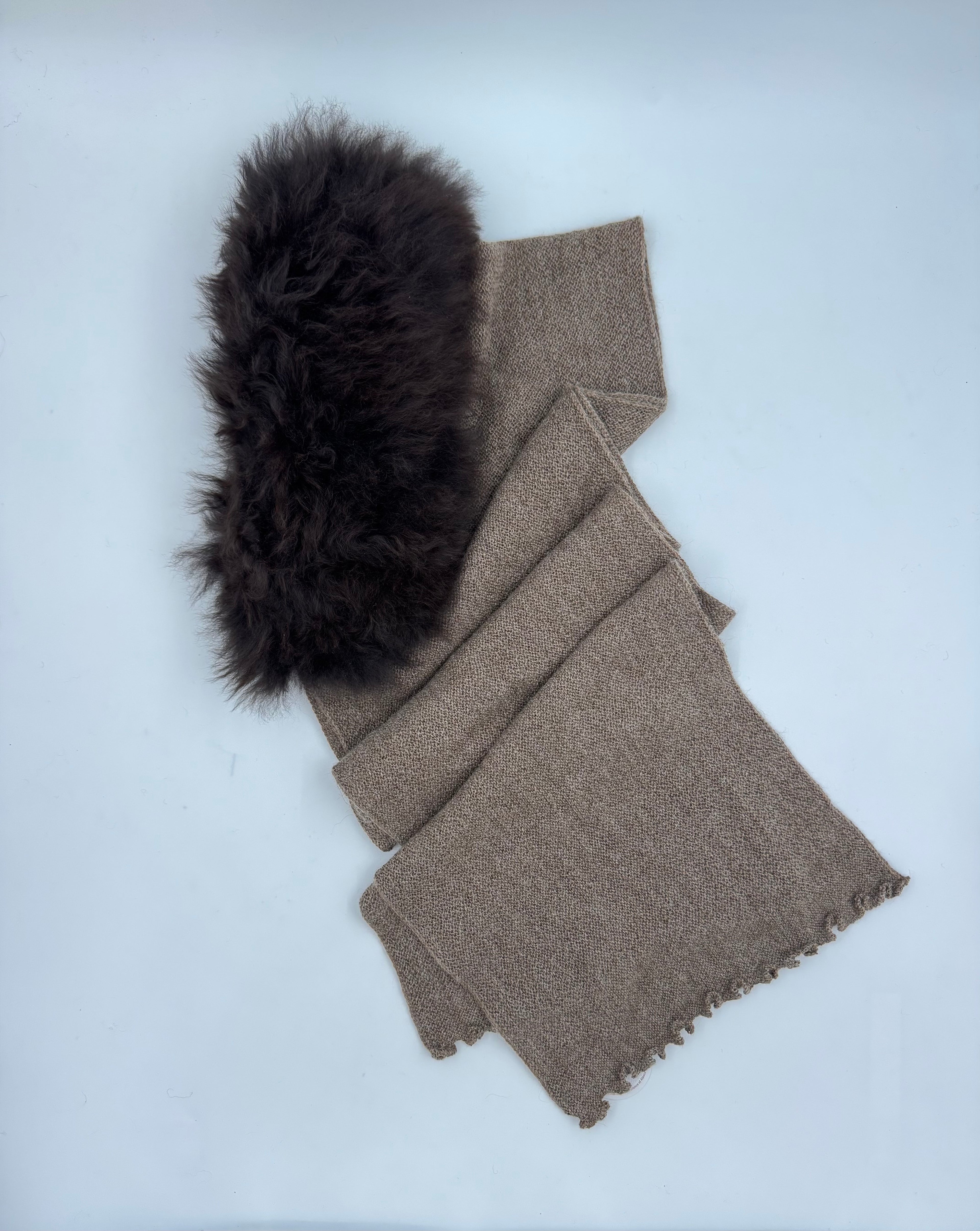 Glamour Links Scarf: Baby Alpaca Fur