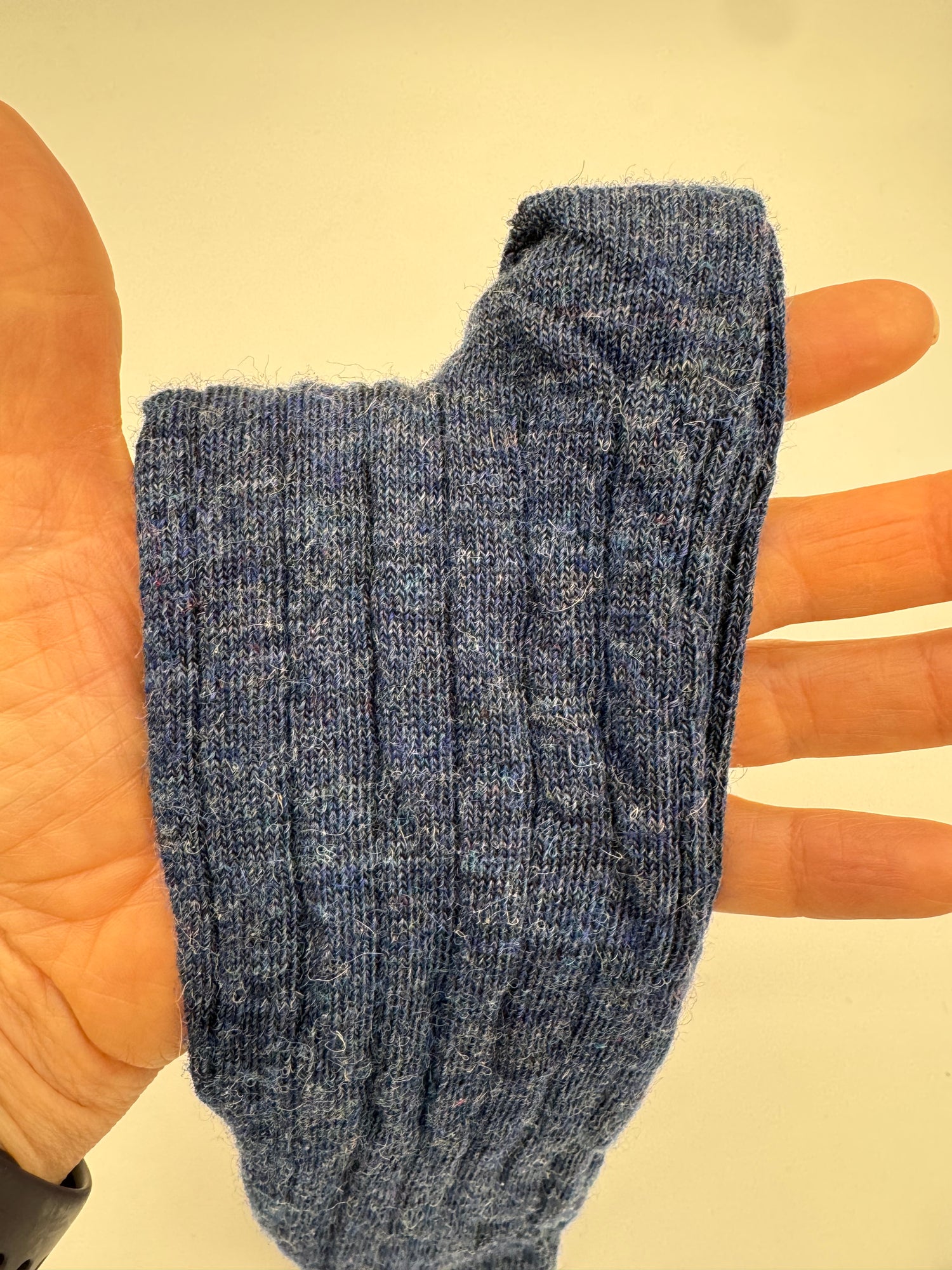 True Rib Dress Socks-Denim