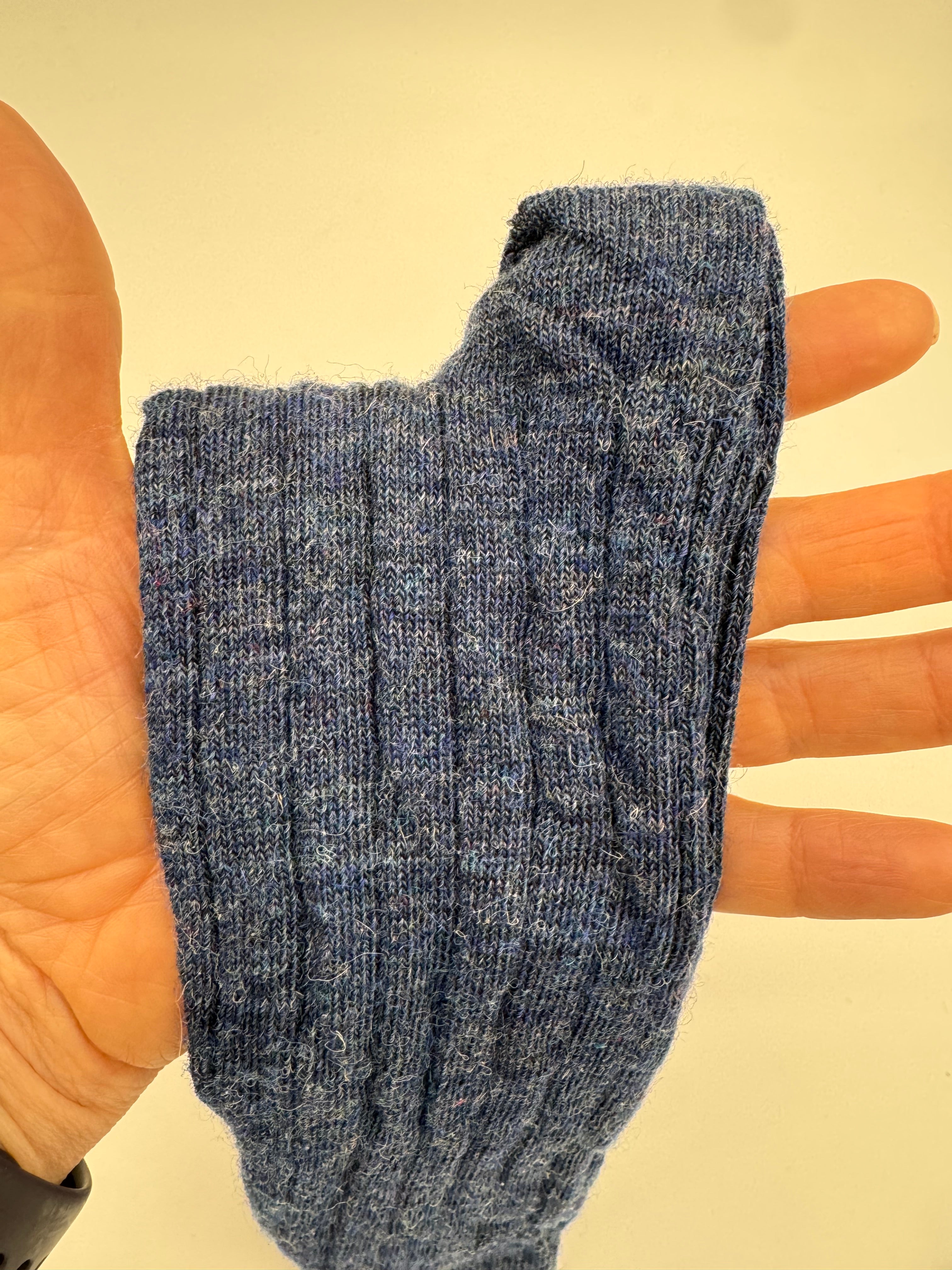 True Rib Dress Socks-Denim