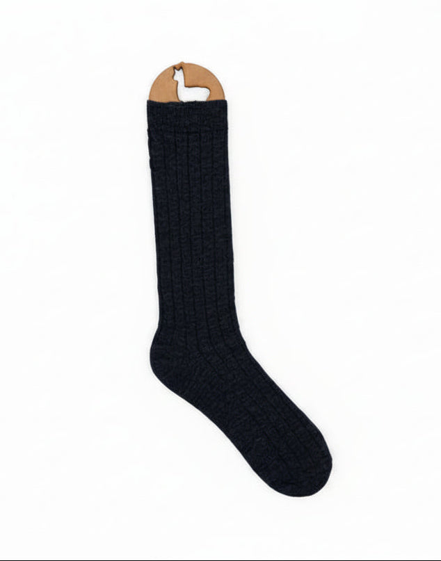 True Rib Dress Socks-Black