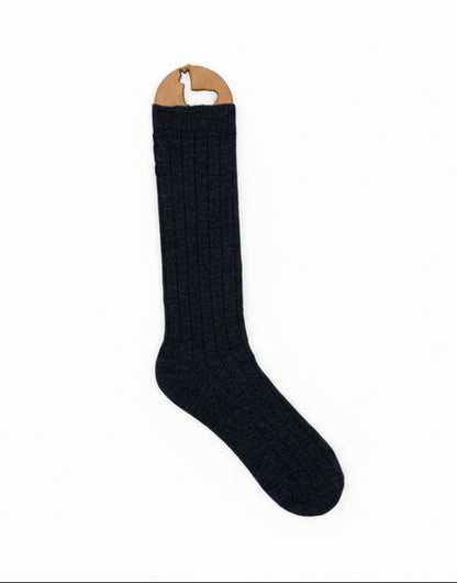 True Rib Dress Socks-Black