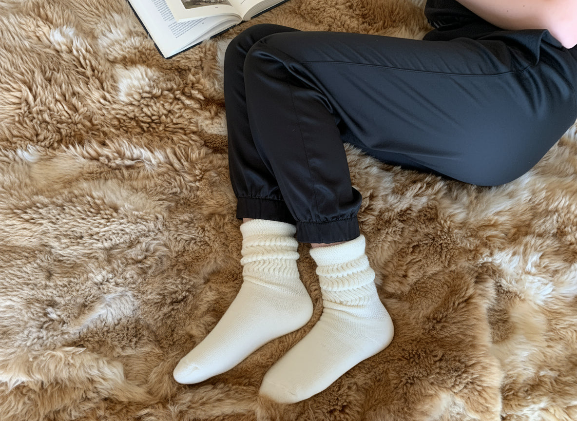 Wellness: Therapeutic Baby Alpaca Sock-Pearl