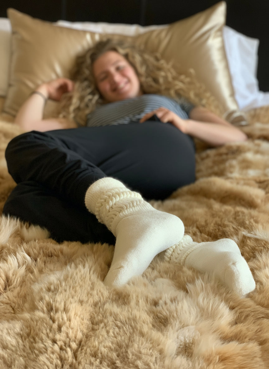 Wellness: Therapeutic Baby Alpaca Sock-Pearl