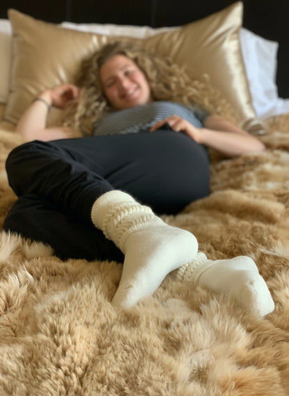 Wellness: Therapeutic Baby Alpaca Sock-Pearl