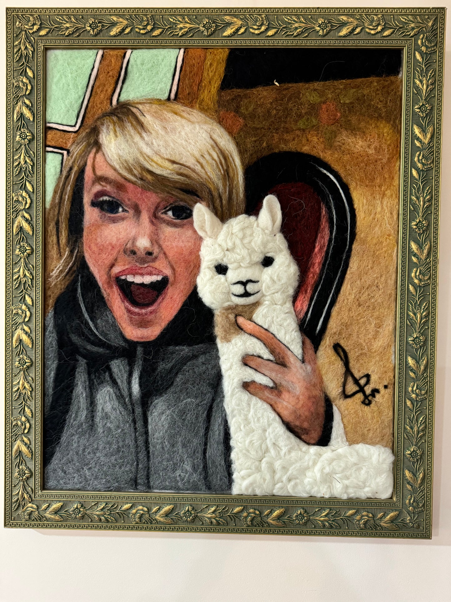 Swifty Alpaca: Felted Portrait