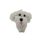 Handmade boucle and crochet dog by Lanart Alpaca