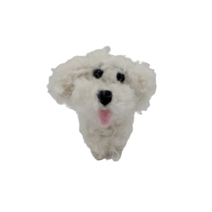 Handmade boucle and crochet dog by Lanart Alpaca